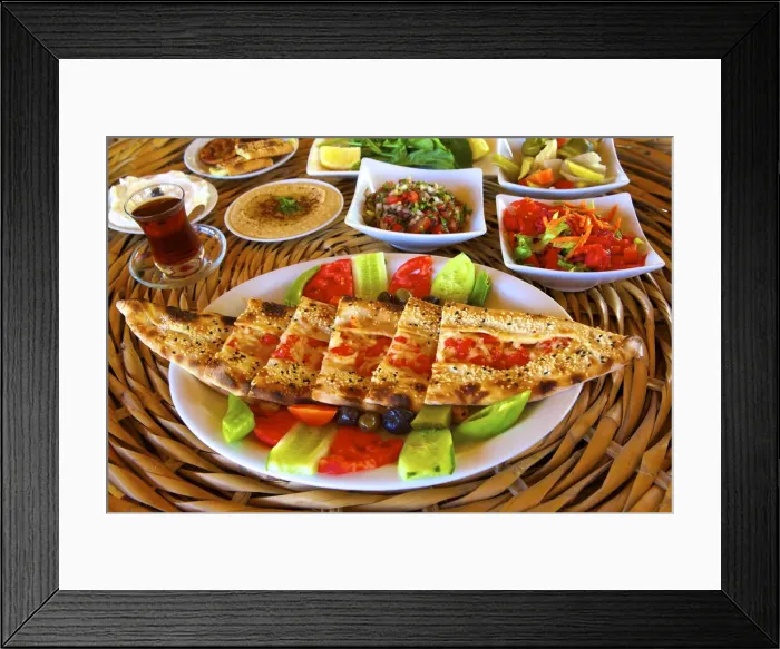 Framed Print : Turkish Pizza or Pide, North Cyprus Framed Print : Turkish Pizza or Pide, North Cyprus