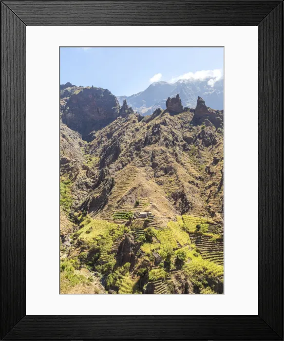 Framed Print : Valley view, nr Horta da Garca, Santo Antao, Cape Verde Framed Print : Valley view, nr Horta da Garca, Santo Antao, Cape Verde