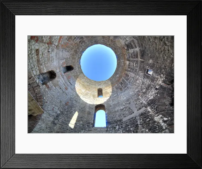 Framed Print : Oculus of Vestibule of Diocletians Palace, Split, Dalmatia, Croatia Framed Print : Oculus of Vestibule of Diocletians Palace, Split, Dalmatia, Croatia