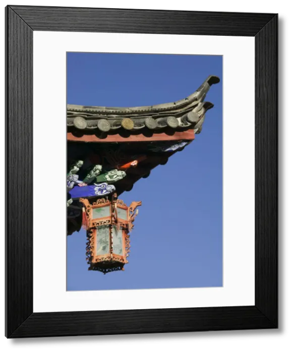 Framed Print : China, Yunnan Province, Lijiang, Old Town, Temple Gate lantern Framed Print : China, Yunnan Province, Lijiang, Old Town, Temple Gate lantern