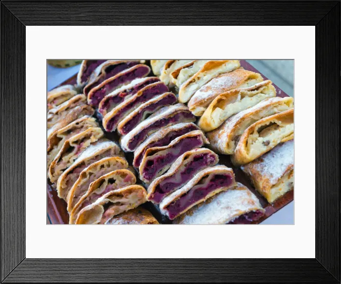 Framed Print : Croatia, Cres, Cres Town, fruit filled Burek