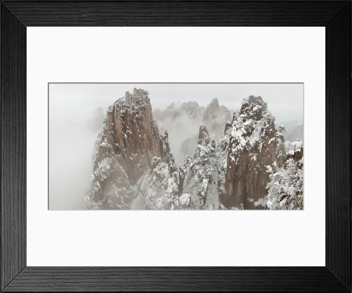 Framed Print : Snow, Huangshan or Yellow Mountains, Anhui Province, China Framed Print : Snow, Huangshan or Yellow Mountains, Anhui Province, China