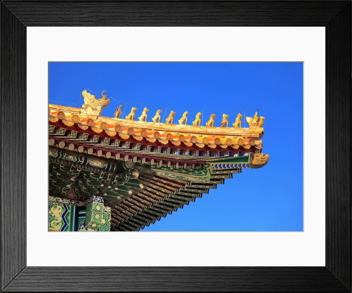 Framed Print : Imperial roof decoration, Forbidden City, Beijing, China Framed Print : Imperial roof decoration, Forbidden City, Beijing, China