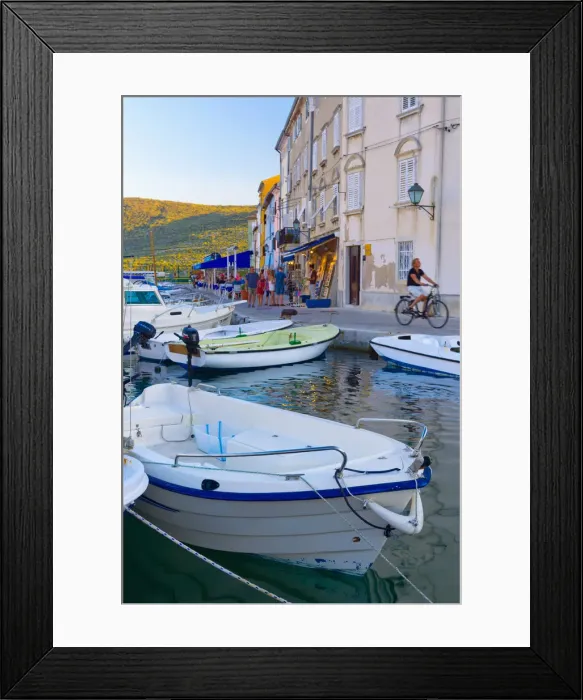 Framed Print : Croatia, Cres, Cres Town, Harbour Framed Print : Croatia, Cres, Cres Town, Harbour