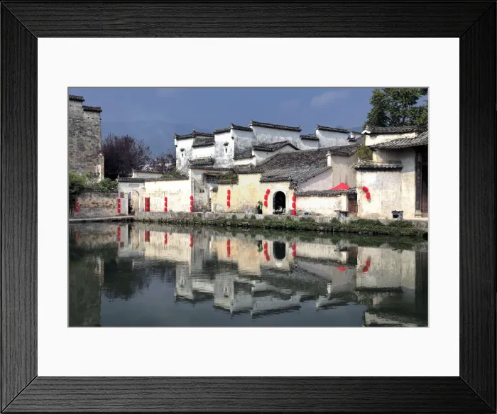 Framed Print : Hongcun village, Anhui, China Framed Print : Hongcun village, Anhui, China