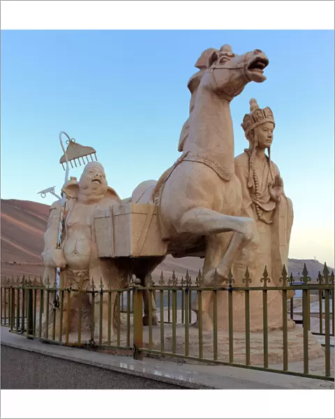 Monument near Bezeklik Caves, Xinjiang Uyghur Autonomous Region, China