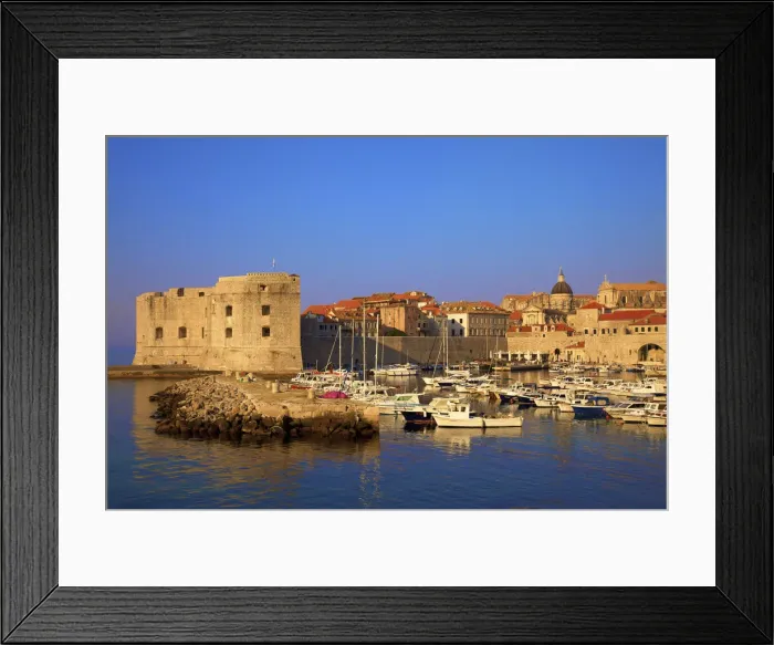 Framed Print : Harbour, Dubrovnik, Dalmatia, Croatia