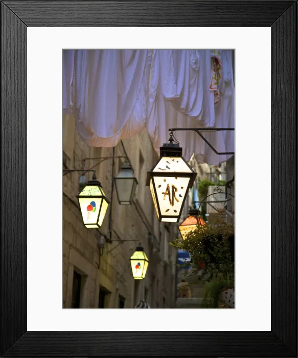 Framed Print : Lanterns, Dubrovnik, Dalmatia, Croatia Framed Print : Lanterns, Dubrovnik, Dalmatia, Croatia