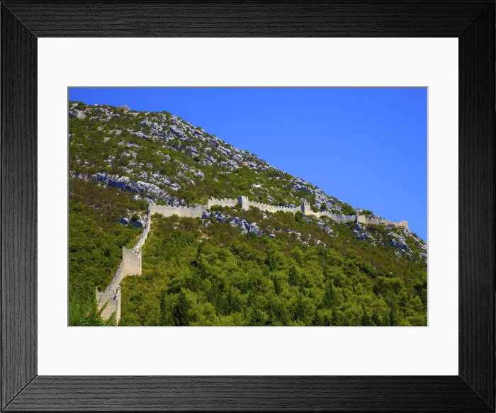 Framed Print : Walls of Ston, Ston, Dalmatia, Croatia Framed Print : Walls of Ston, Ston, Dalmatia, Croatia