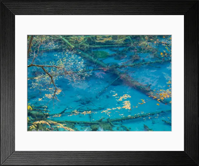 Framed Print : Autumn colour & lake, Jiuzhaigou National Park, Sichuan Province, China Framed Print : Autumn colour & lake, Jiuzhaigou National Park, Sichuan Province, China