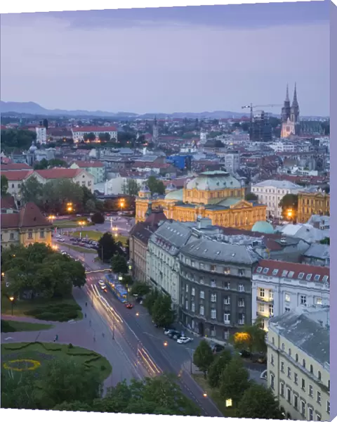 Croatia, Zagreb, City and Croatian National Theater