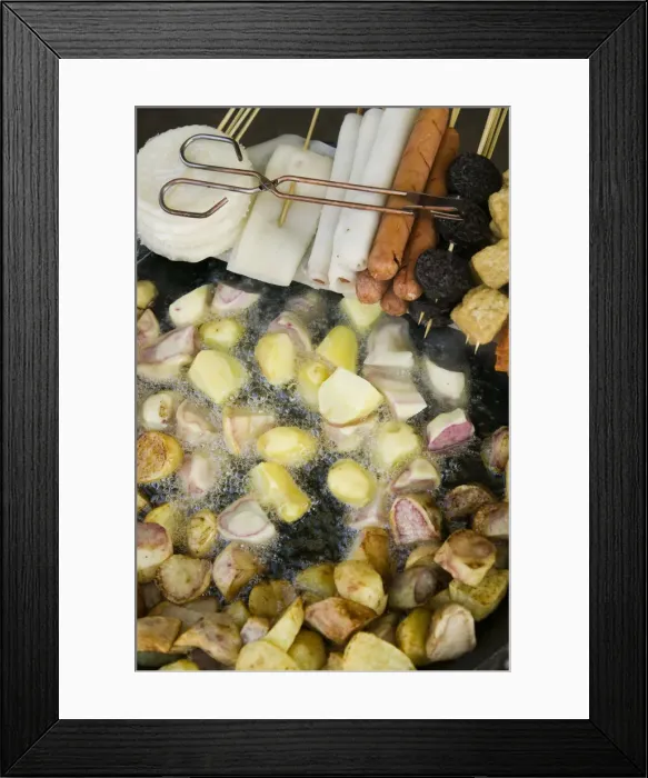 Framed Print : China, Yunnan Province, Lijiang, Old Town, Lijiang Market, fried potatoes and snacks