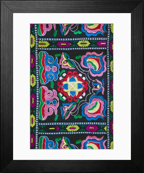 Framed Print : China, Yunnan Province, Lijiang, Baisha village, embroidery