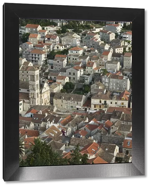 Croatia, Southern Dalmatia, Hvar Island, Hvar Town & Cathedral of St. Sjepan