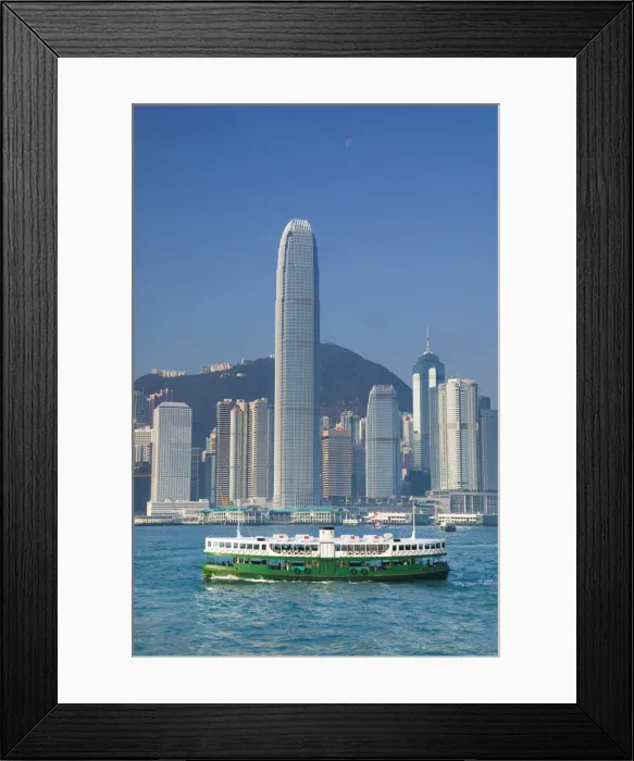 Framed Print : China, Hong Kong, Central, Two International Financial Centre building and Star Ferry Framed Print : China, Hong Kong, Central, Two International Financial Centre building and Star Ferry