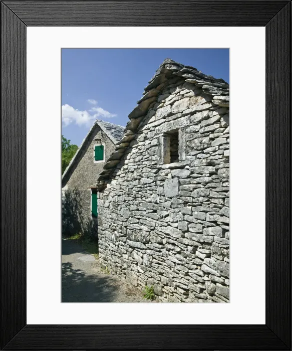 Framed Print : Croatia, Central Dalmatia, Brac Island, Skrip, Stone House Framed Print : Croatia, Central Dalmatia, Brac Island, Skrip, Stone House