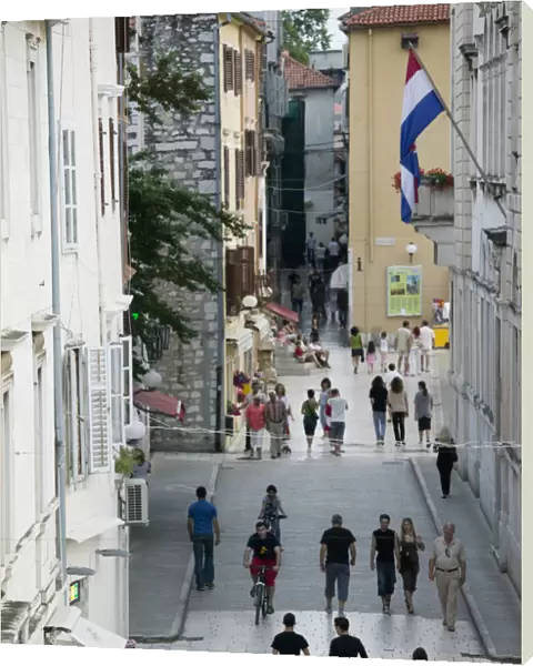 Croatia, Zadar Region, Zadar, Pedestrians in Zadar Old Town