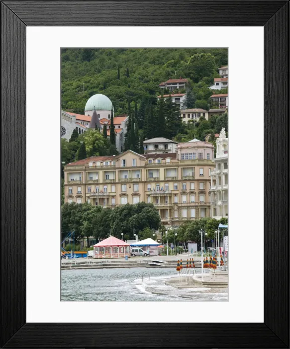Framed Print : Croatia, Kvarner Region, Opatija, Hotel Bellevue detail Framed Print : Croatia, Kvarner Region, Opatija, Hotel Bellevue detail