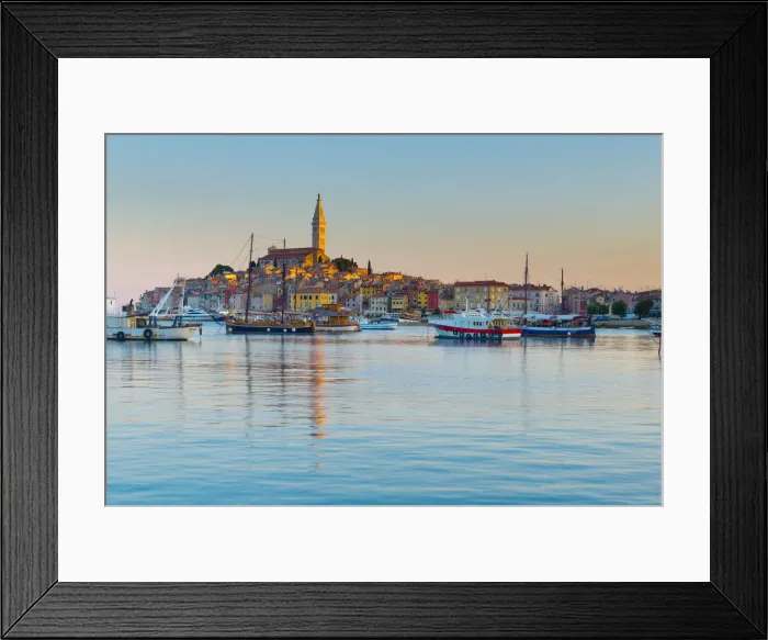 Framed Print : Croatia, Istria, Rovinj, harbour and Cathedral of St. Euphemia Framed Print : Croatia, Istria, Rovinj, harbour and Cathedral of St. Euphemia