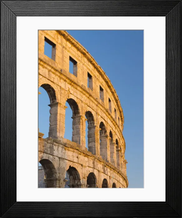 Framed Print : Croatia, Istria, Pula, Pula Arena, Roman Amphitheatre