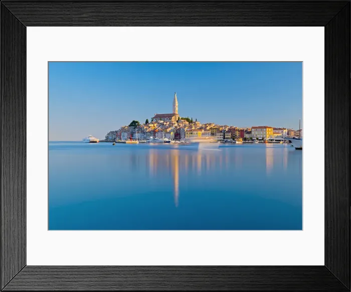 Framed Print : Croatia, Istria, Rovinj, harbour and Cathedral of St. Euphemia Framed Print : Croatia, Istria, Rovinj, harbour and Cathedral of St. Euphemia