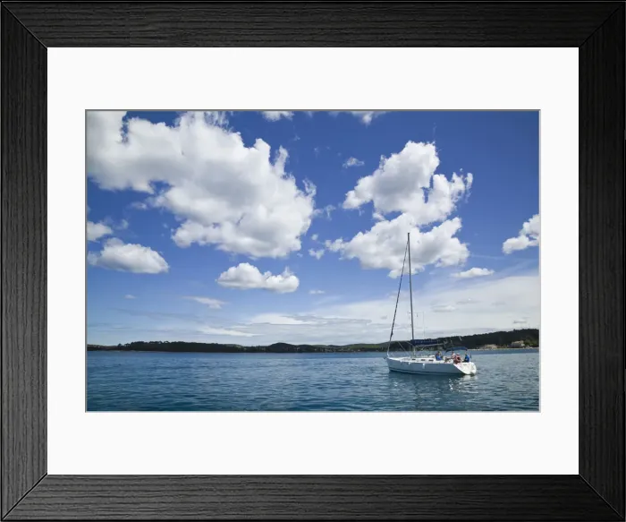 Framed Print : Croatia, Istria, Rovinj, waterfront, yacht