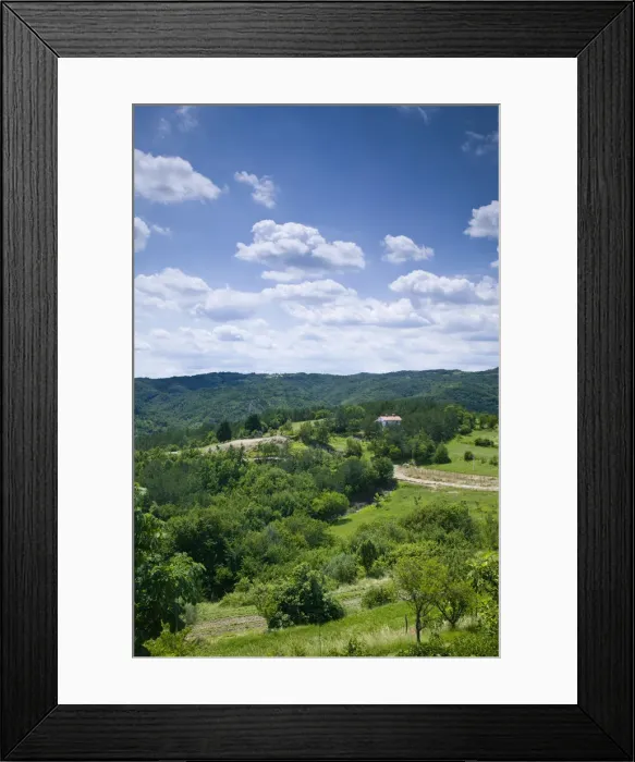 Framed Print : Croatia, Istria, Landscape around Hum Framed Print : Croatia, Istria, Landscape around Hum