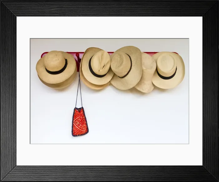Framed Print : Colombia, Caldas, Manizales, Traditional Hats at Hacienda Venecia Framed Print : Colombia, Caldas, Manizales, Traditional Hats at Hacienda Venecia