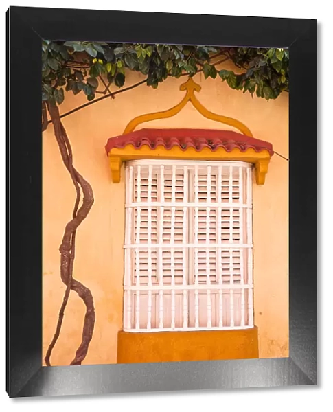 Colombia, Bolivar, Cartagena De Indias, Colonial window