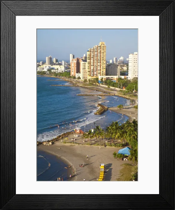 Framed Print : Colombia, Bolivar, Cartagena De Indias, Bocogrande beach Framed Print : Colombia, Bolivar, Cartagena De Indias, Bocogrande beach