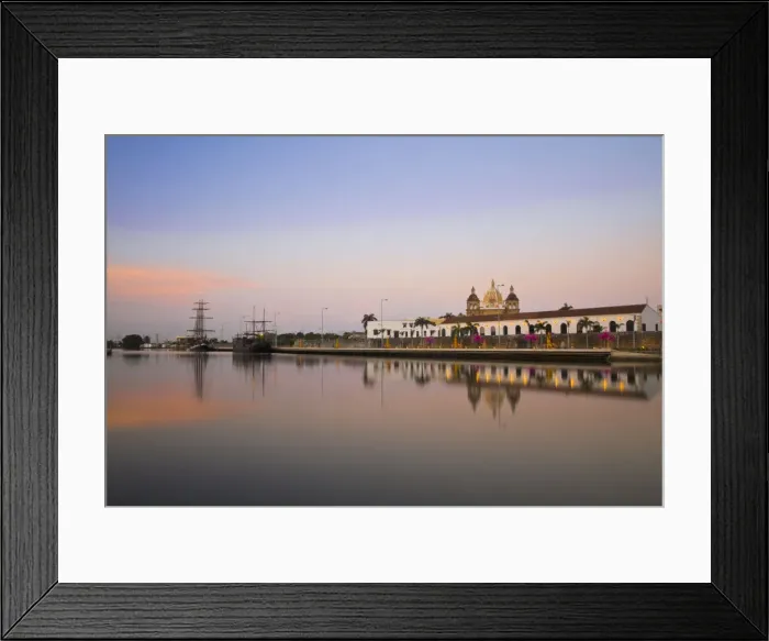 Framed Print : Colombia, Bolivar, Cartagena De Indias, Cas de la Aduana and San Pedro Claver church Framed Print : Colombia, Bolivar, Cartagena De Indias, Cas de la Aduana and San Pedro Claver church