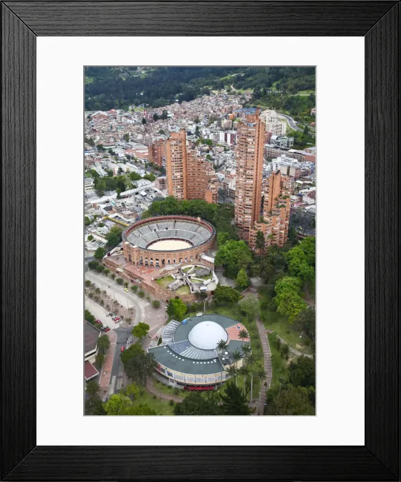 Framed Print : Colombia, Bogota, View of the Centro internacional, Plaza de Toros de Santa Maria Framed Print : Colombia, Bogota, View of the Centro internacional, Plaza de Toros de Santa Maria