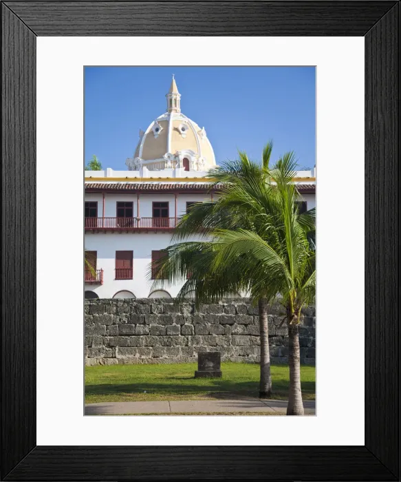 Framed Print : Colombia, Bolivar, Cartagena De Indias, Old walled town, City walls, The Naval museum Framed Print : Colombia, Bolivar, Cartagena De Indias, Old walled town, City walls, The Naval museum