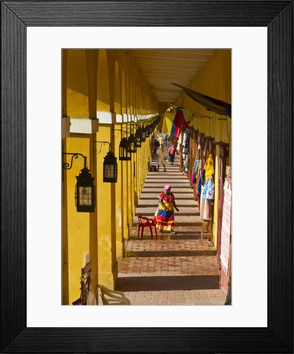 Framed Print : Colombia, Bolivar, Cartagena De Indias, Las Bovedas - dungeons built in the city walls Framed Print : Colombia, Bolivar, Cartagena De Indias, Las Bovedas - dungeons built in the city walls