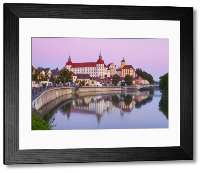 Framed Print : Neuburg Castle reflected in the River Danube at dawn, Neuburg, Neuburg-Schrobenhausen Framed Print : Neuburg Castle reflected in the River Danube at dawn, Neuburg, Neuburg-Schrobenhausen