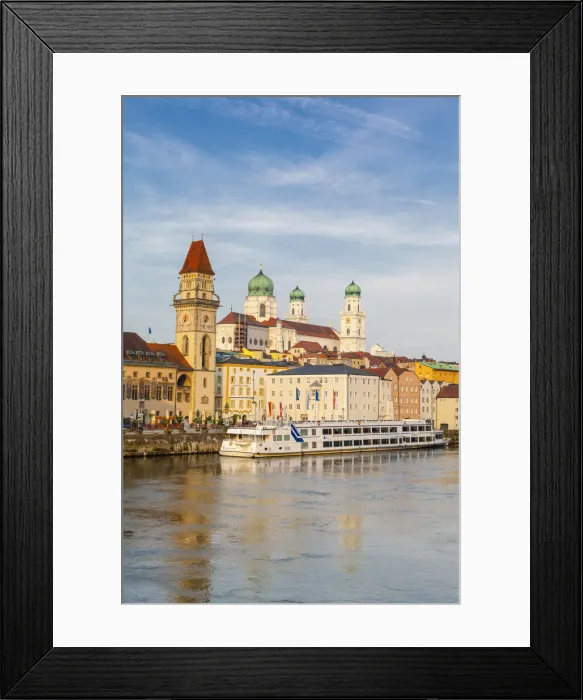 Framed Print : Town Hall (Rathaus) and The River Danube, Passau, Lower Bavaria, Bavaria, Germany Framed Print : Town Hall (Rathaus) and The River Danube, Passau, Lower Bavaria, Bavaria, Germany