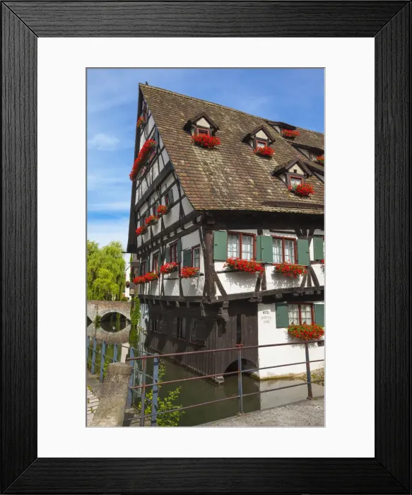 Framed Print : Fishermen and Tanners district, Hotel Schiefes Haus (Crooked or Leaning House) Framed Print : Fishermen and Tanners district, Hotel Schiefes Haus (Crooked or Leaning House)