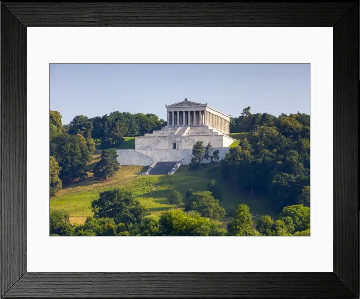 Framed Print : View towards the Valhalla Hall of Fame on Danube River near Donaustauf, Walhalla Framed Print : View towards the Valhalla Hall of Fame on Danube River near Donaustauf, Walhalla