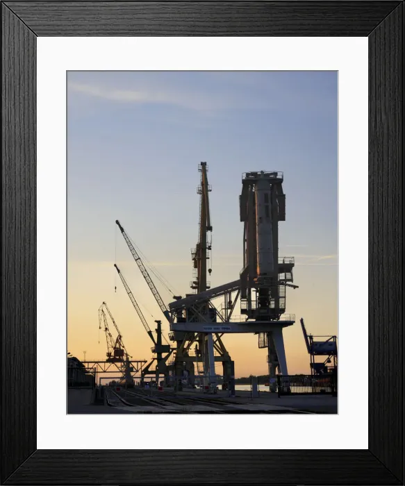 Framed Print : Port of Rostock, Mecklenburg-Western Pomerania, Germany Framed Print : Port of Rostock, Mecklenburg-Western Pomerania, Germany
