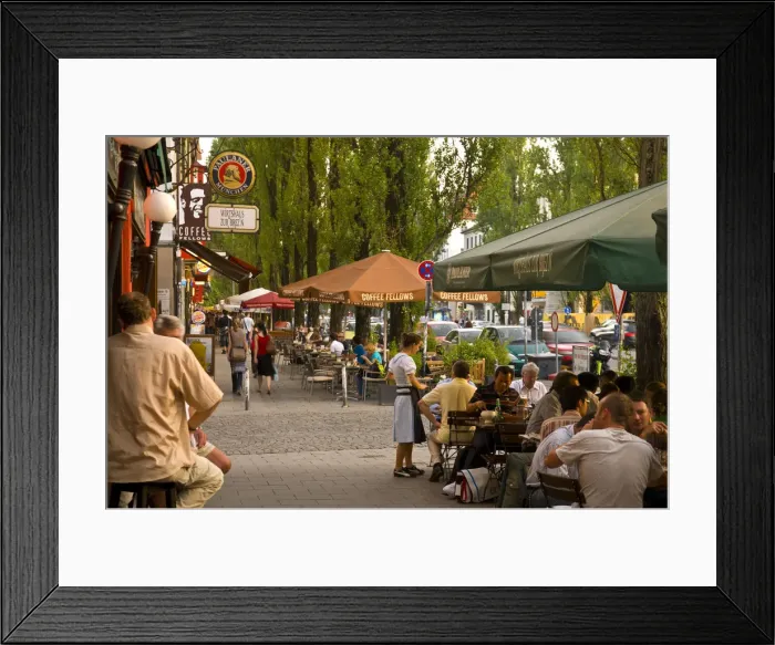 Framed Print : Germany, Bavaria (Bayern), Munich (MAonchen), Leopoldstrasse, Bars Framed Print : Germany, Bavaria (Bayern), Munich (MAonchen), Leopoldstrasse, Bars