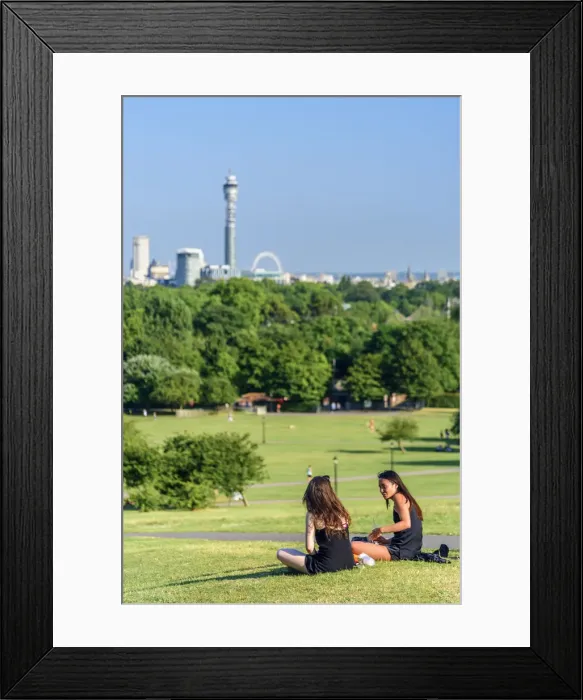 Framed Print : UK, England, London, Camden, Primrose Hill and London skyline, including BT Tower Framed Print : UK, England, London, Camden, Primrose Hill and London skyline, including BT Tower