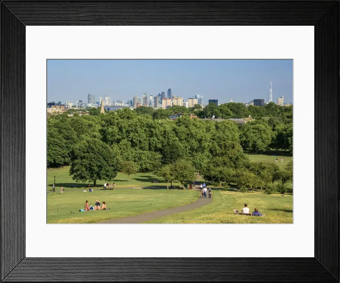 Framed Print : UK, England, London, Camden, Primrose Hill and City of London skyline Framed Print : UK, England, London, Camden, Primrose Hill and City of London skyline