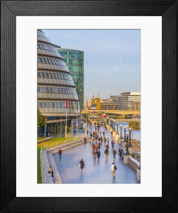 Framed Print : UK, England, London, Southwark, City Hall by River Thames Framed Print : UK, England, London, Southwark, City Hall by River Thames