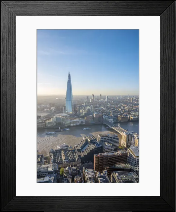 Framed Print : UK, England, London, Southwark, The Shard and River Thames Framed Print : UK, England, London, Southwark, The Shard and River Thames
