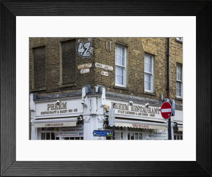 Framed Print : Brick Lane, East End, London, England, UK Framed Print : Brick Lane, East End, London, England, UK