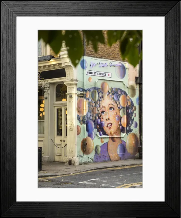 Framed Print : Street art around Brick Lane, East End, London, England, UK Framed Print : Street art around Brick Lane, East End, London, England, UK