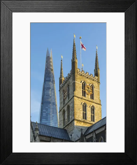 Framed Print : The Shard & Southwark cathedral, London, England, UK Framed Print : The Shard & Southwark cathedral, London, England, UK