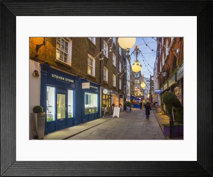 Framed Print : UK, England, London, The West End, off Oxford Street, St. Christophers Place Framed Print : UK, England, London, The West End, off Oxford Street, St. Christophers Place