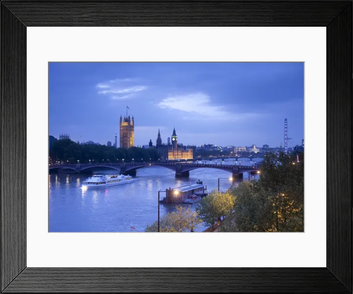 Framed Print : Big Ben, Houses of Parliament and River Thames, London, England Framed Print : Big Ben, Houses of Parliament and River Thames, London, England