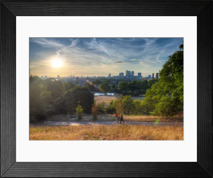 Framed Print : UK, London, Greenwich, Greenwich Park and Canary Wharf Framed Print : UK, London, Greenwich, Greenwich Park and Canary Wharf